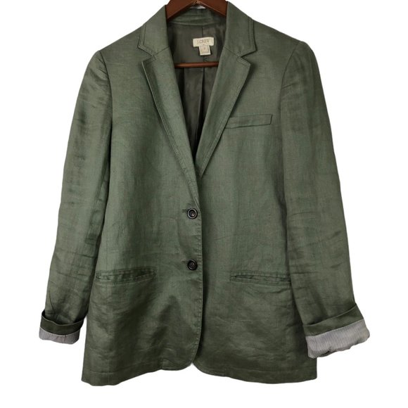 J. Crew Factory Jackets & Blazers - J crew linen blend blazer jacket 2 double button